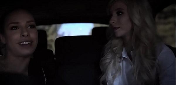  Blonde best friend teens hard smashed by a insane driver